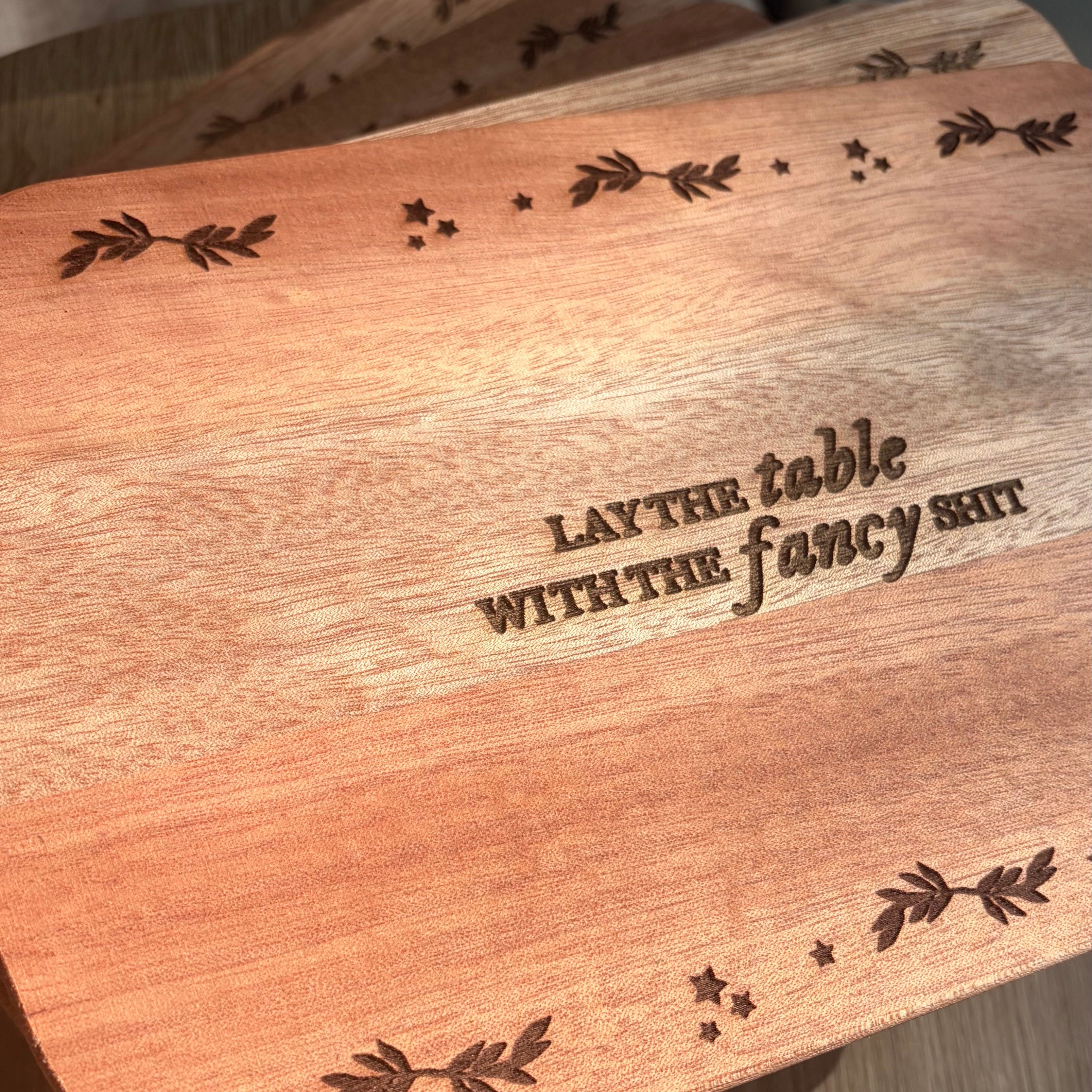 Lay the table with the fancy shit